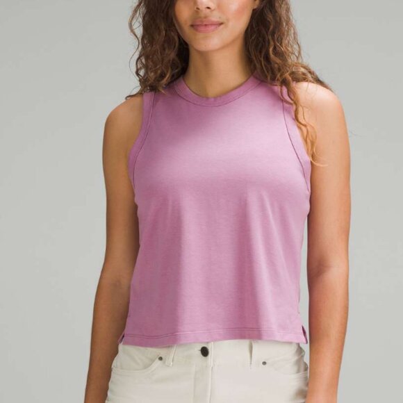 lululemon classic-fit cotton-blend Tank Top, size 6, velvet dust - Picture 3 of 5